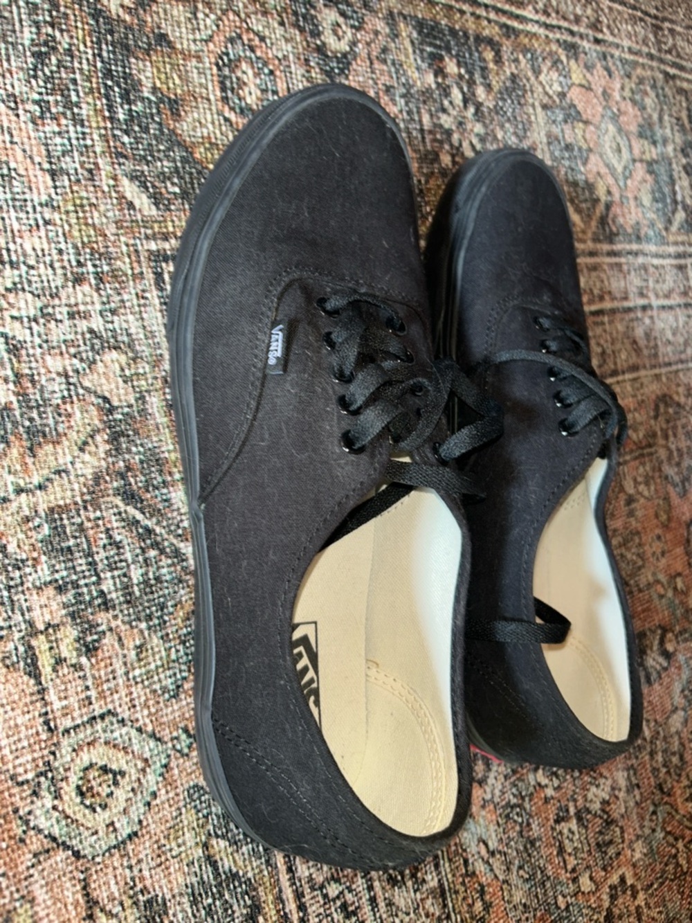 Vans Black Low-Top Canvas Sneakers